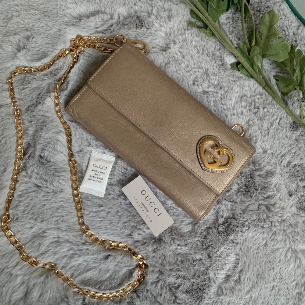 Gucci Heart Continental Wallet Crossbody🛑SOLD 🛑